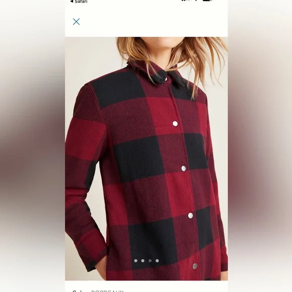 BB Dakota Eldridge Plaid Shirt Jacket- Size M- like new!! Excellent condition - Picture 8 of 9